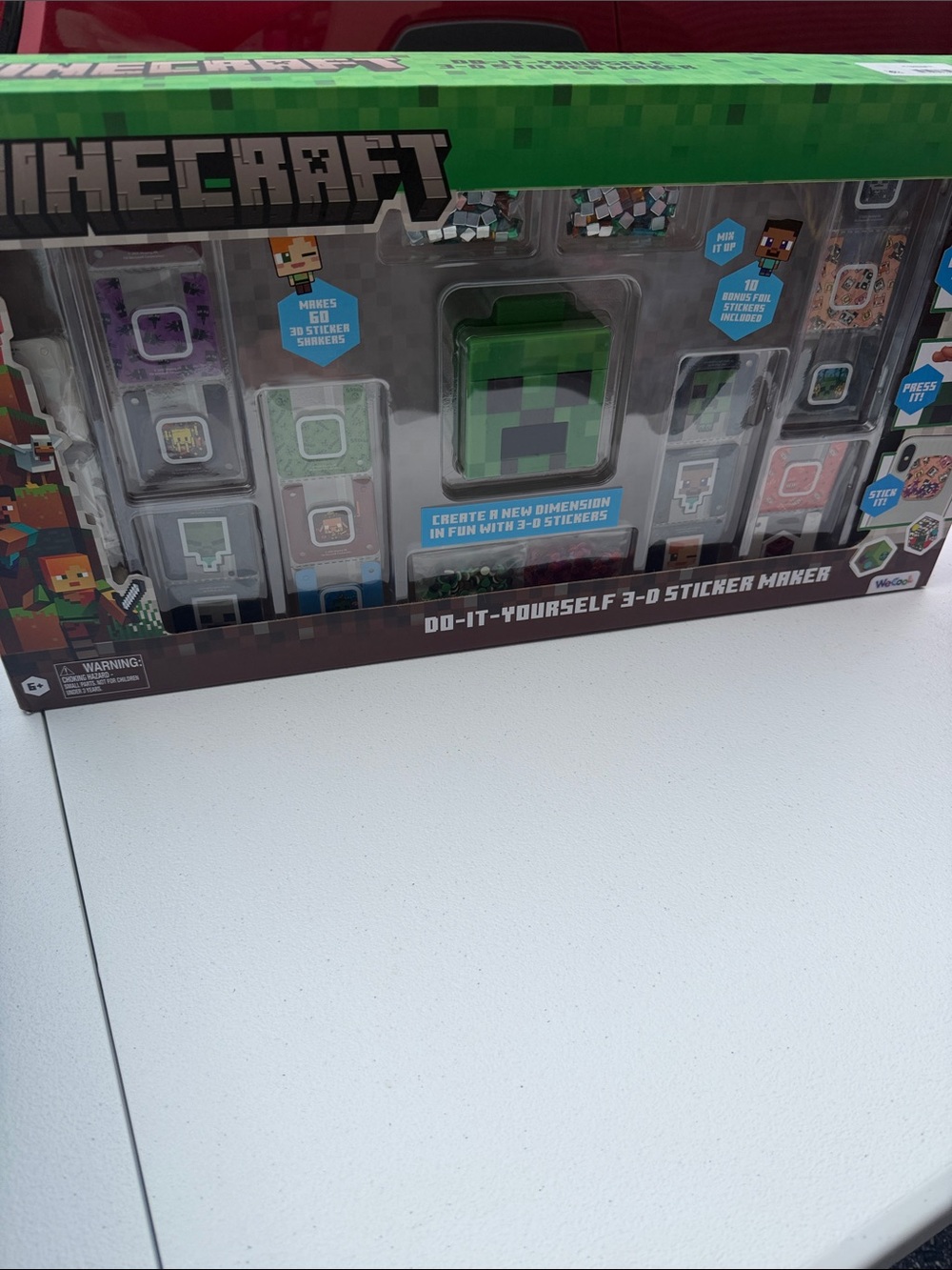 Minecraft Creeper 3-D Sticker Maker Case - Green